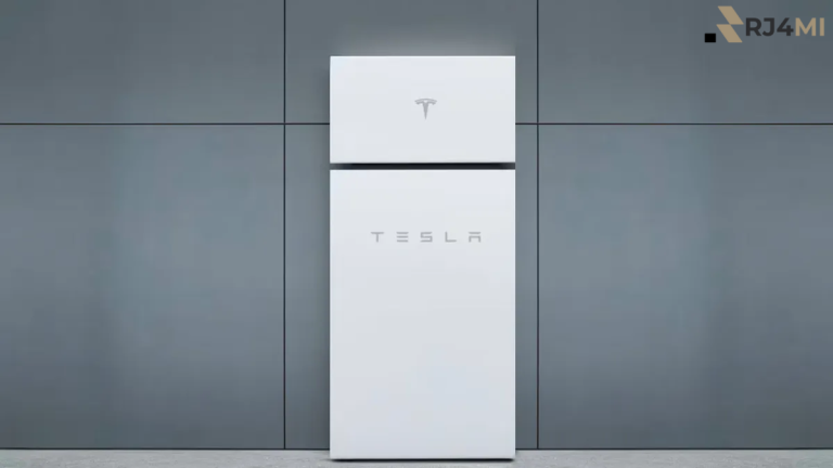 Image of two Tesla Powerwall 2 units mounted on a wall, with the text 'can you hookup a generator to a Tesla Powerwall 2' suggesting backup power integration.